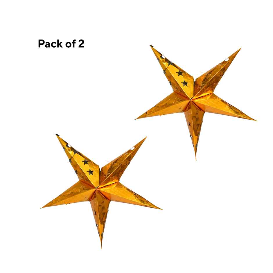 Golden Star Lantern | 14 inch | Mad Over Print