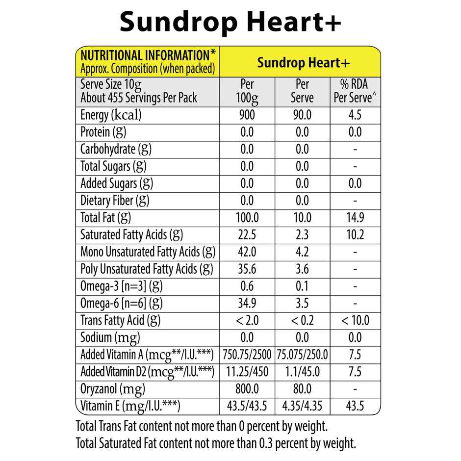 Sundrop Heart Plus Oil Rice Bran & Corn Oil