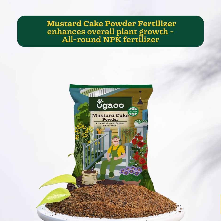 Ugaoo Mustard Cake Powder for Healthy Plants And Soil - 1 Kg - Gardening Accessories
