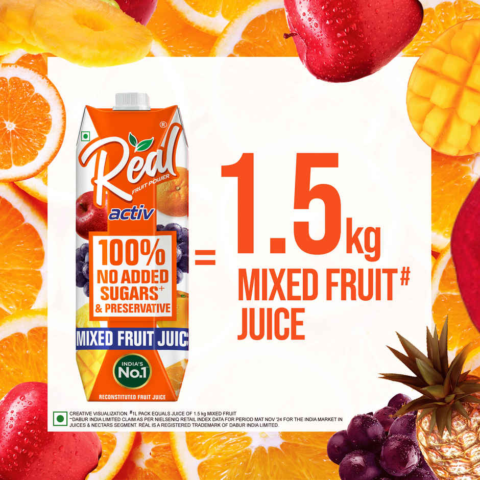 Dabur Real Activ Mixed Fruit Juice | Fruity & Refreshing