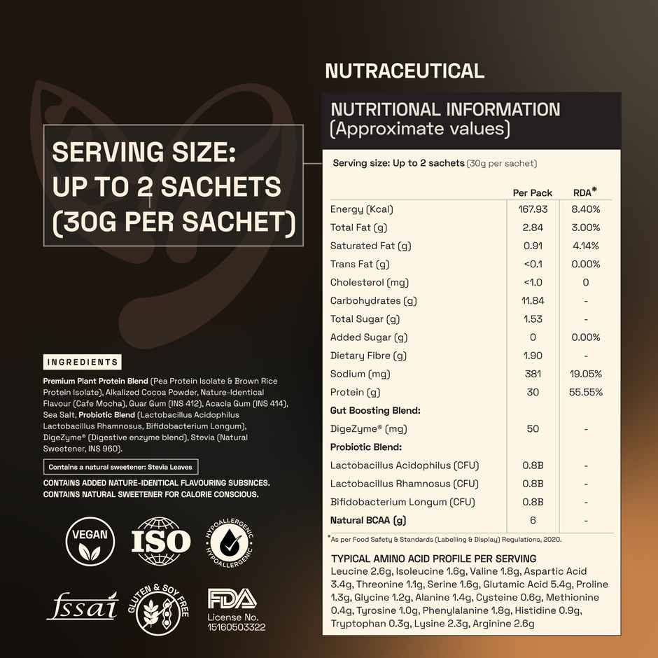 Ace Blend Intense Mocha Plant Protein | High Performance Muscle Fuel