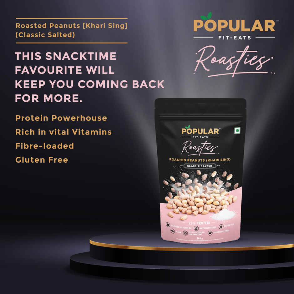 Popular Roasties Dry Roasted Peanut | Khari Sing | Classic Salted