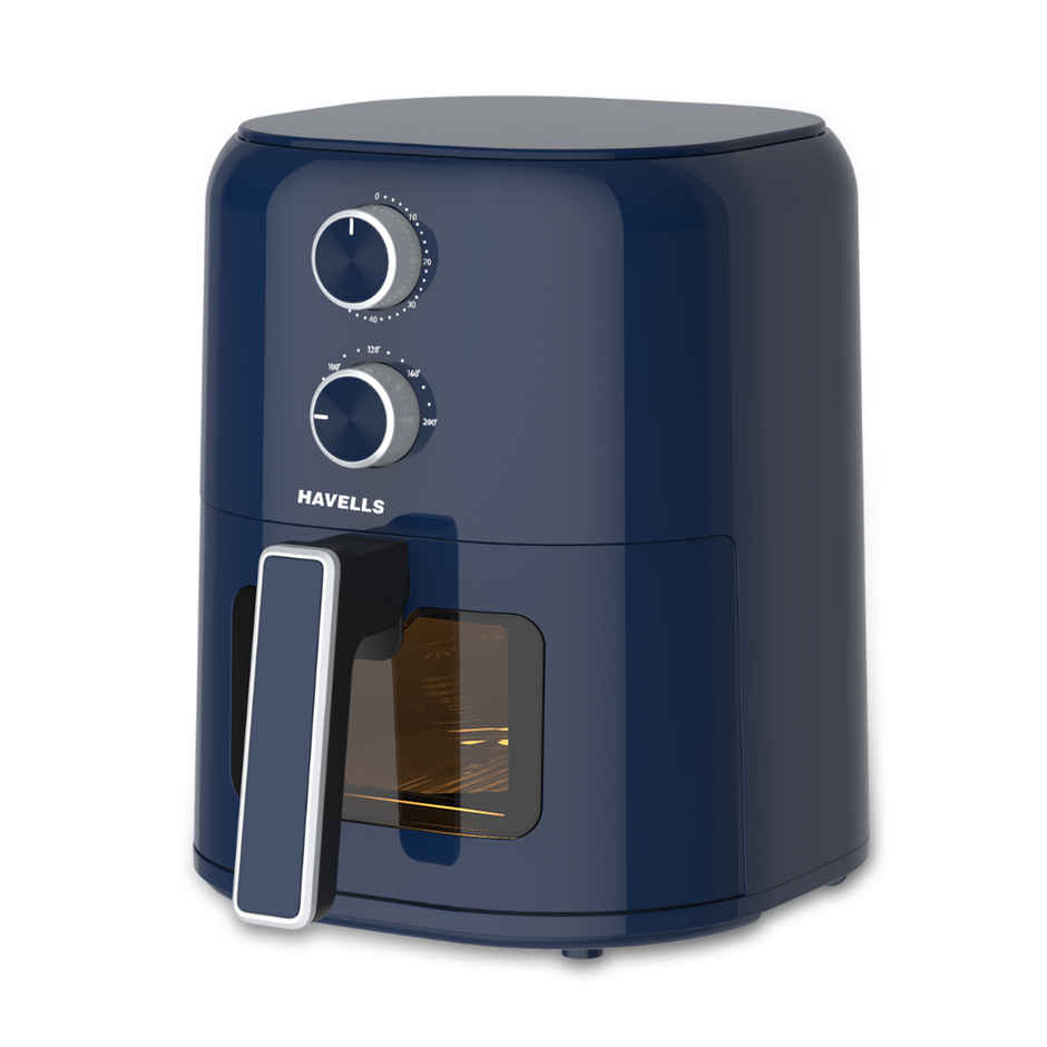 Havells Prolife Brio Air Fryer 4.2 L | Non-Stick Silicon Coated Basket | Blue