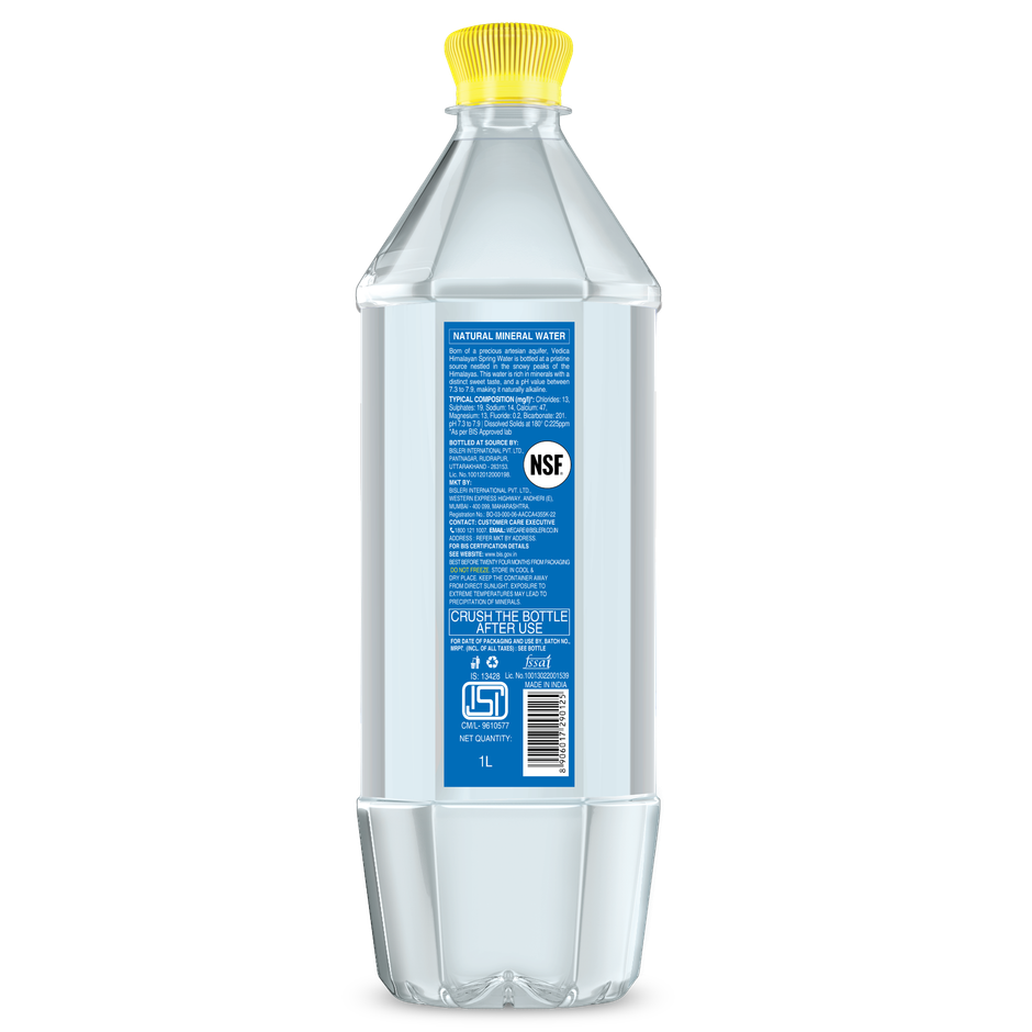 Bisleri Vedica Himalayan Spring Water Bottle