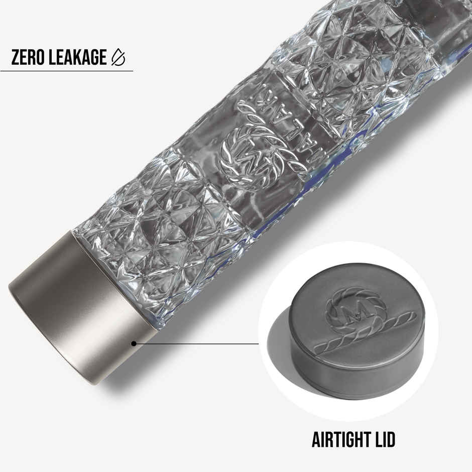 Malaki Crystal Glass Bottle with Leak | Proof Cap | 750 ml