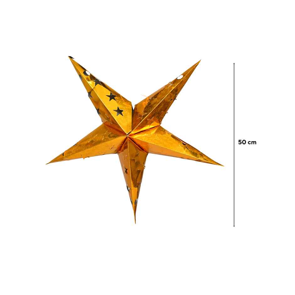 Golden Star Lantern | 14 inch | Mad Over Print