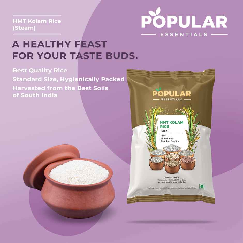Popular Essentials HMT Kolam Steam Rice