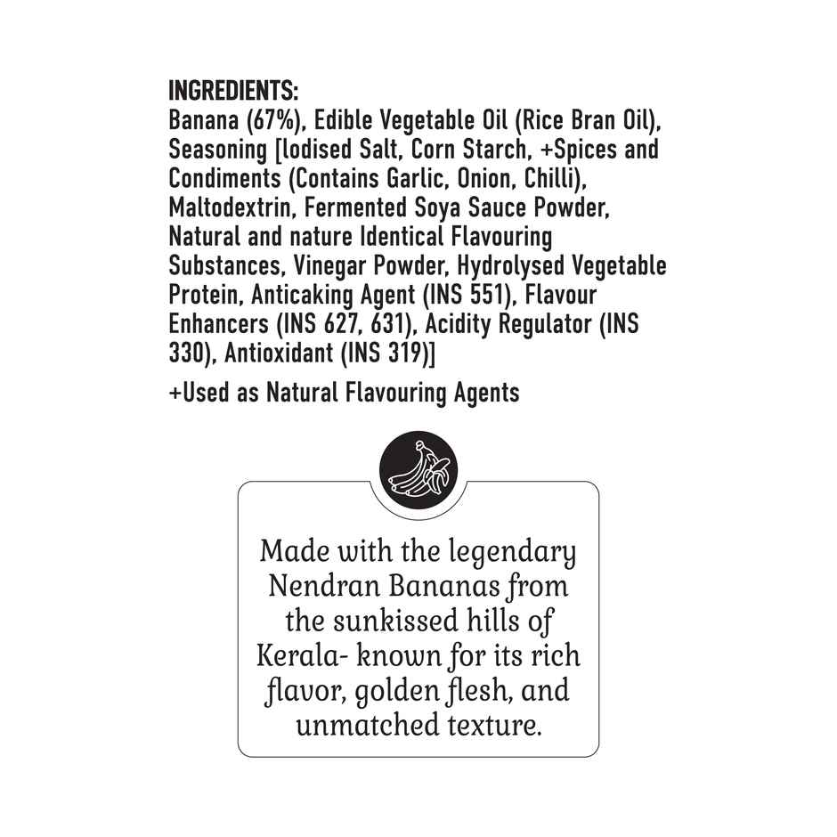 Too Yumm Spicy Korean Banana Chips Made From Premium Nendran Bananas, No Palm Oil Healthy Snacks