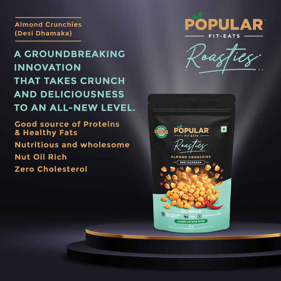 Popular Roasties Almond Crunchies | Desi Dhamaka