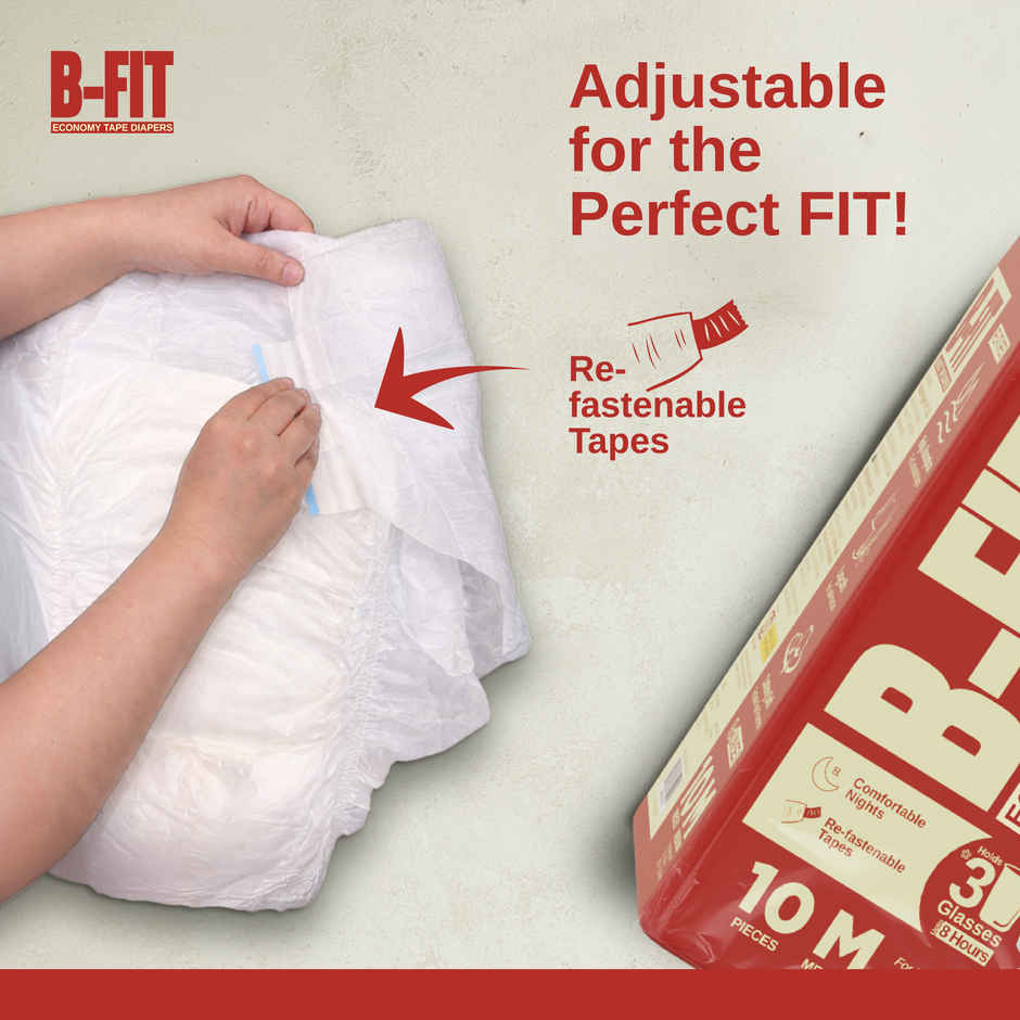 B-FIT Adult Diaper Tape | Economy Type | M | 28.35 - 51.18 inch