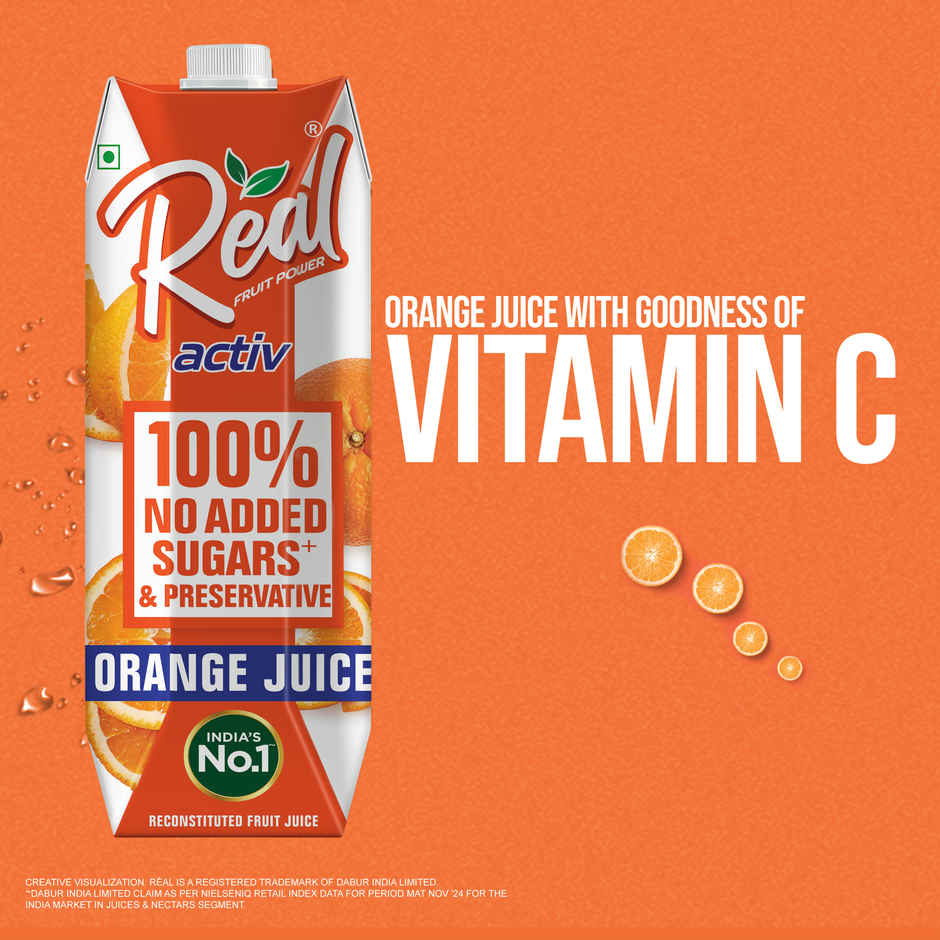Dabur Real Activ Orange Juice | Fresh & Fruity