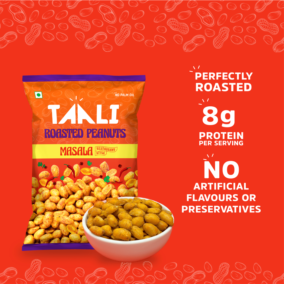 Taali Roasted Masala Peanuts, Premium Quality Bharuchi Nuts, Rich in Protein