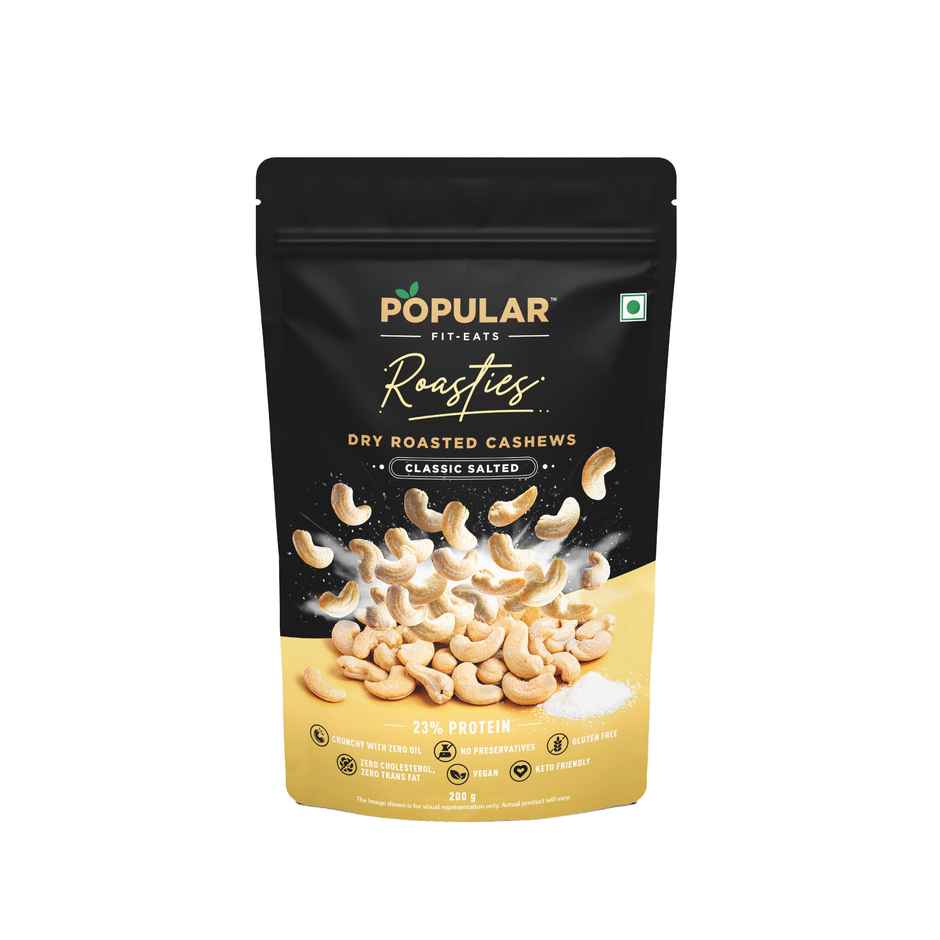 Popular Roasties Dry Roasted Cashew | Classic Salted