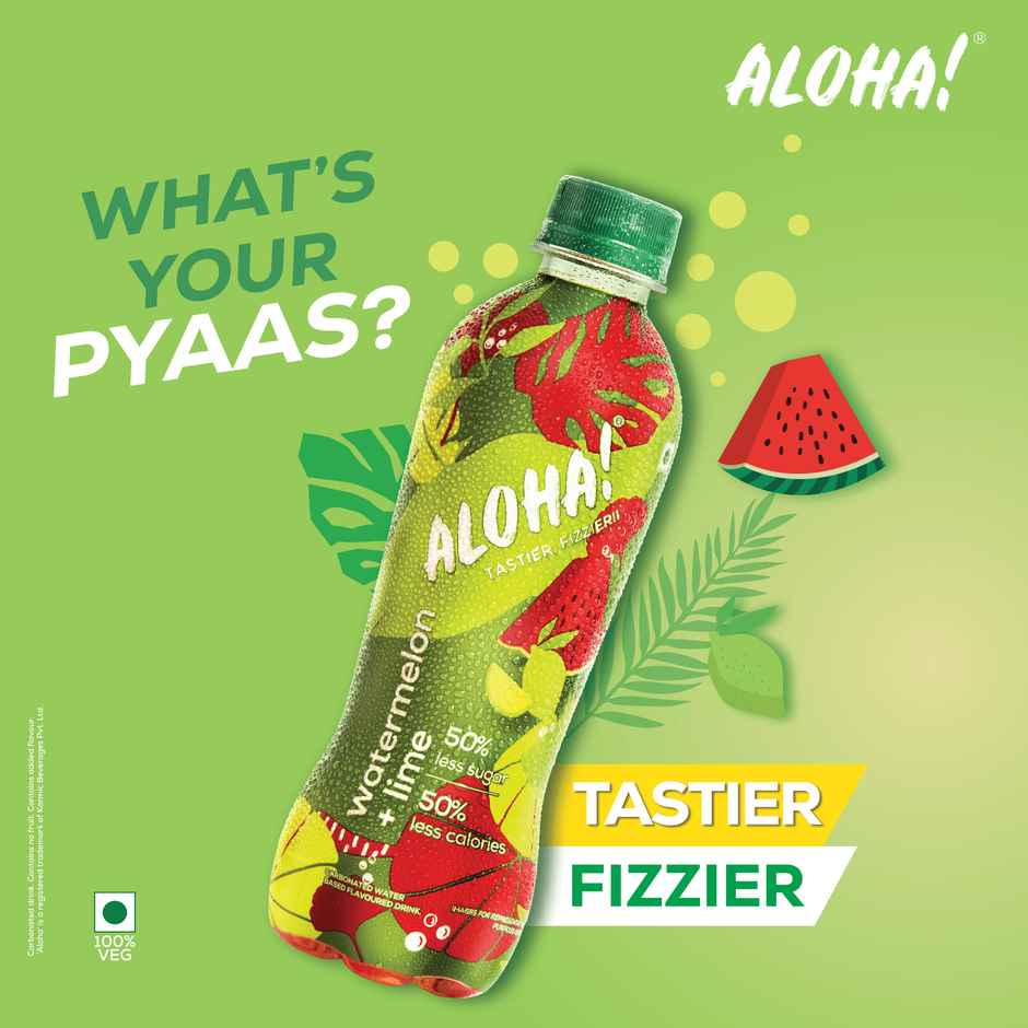 Aloha Watermelon and Lime Soft Drink | Crisp & Refreshing