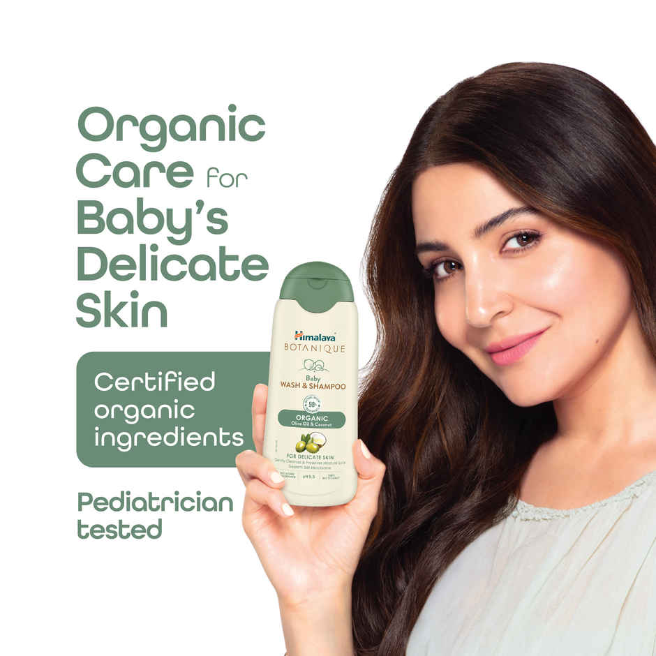 Himalaya Botanique Baby Wash & Shampoo | Organic | Preserve Moisture | Dermatologically Tested