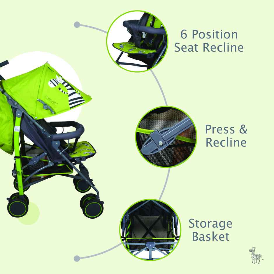 Polka Tots Umbrella Stroller Green | USGN200
