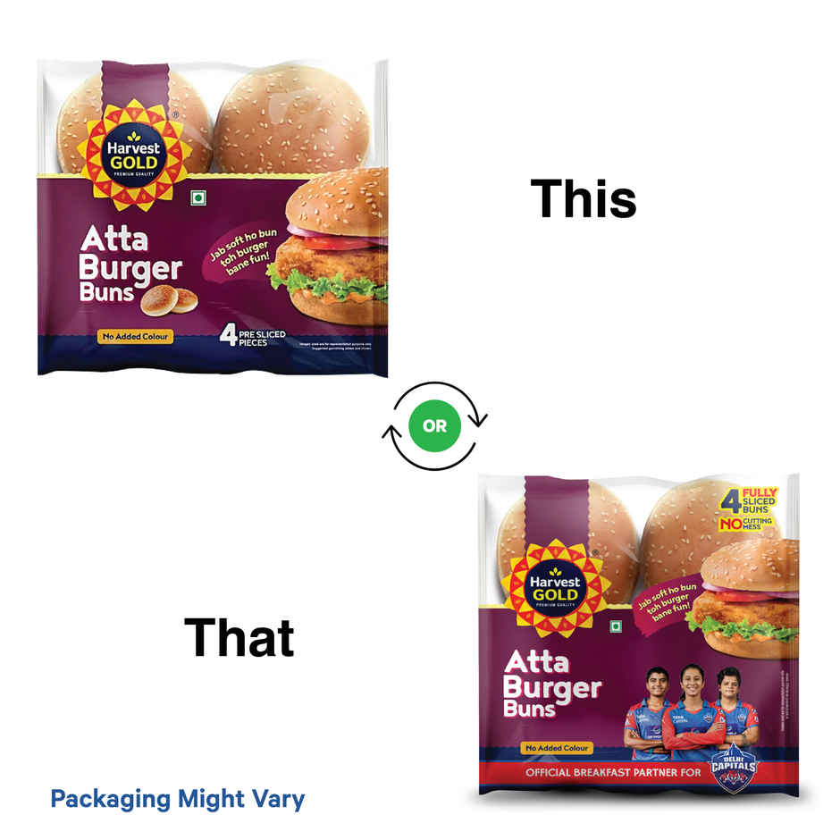 Harvest Gold Atta Burger Buns
