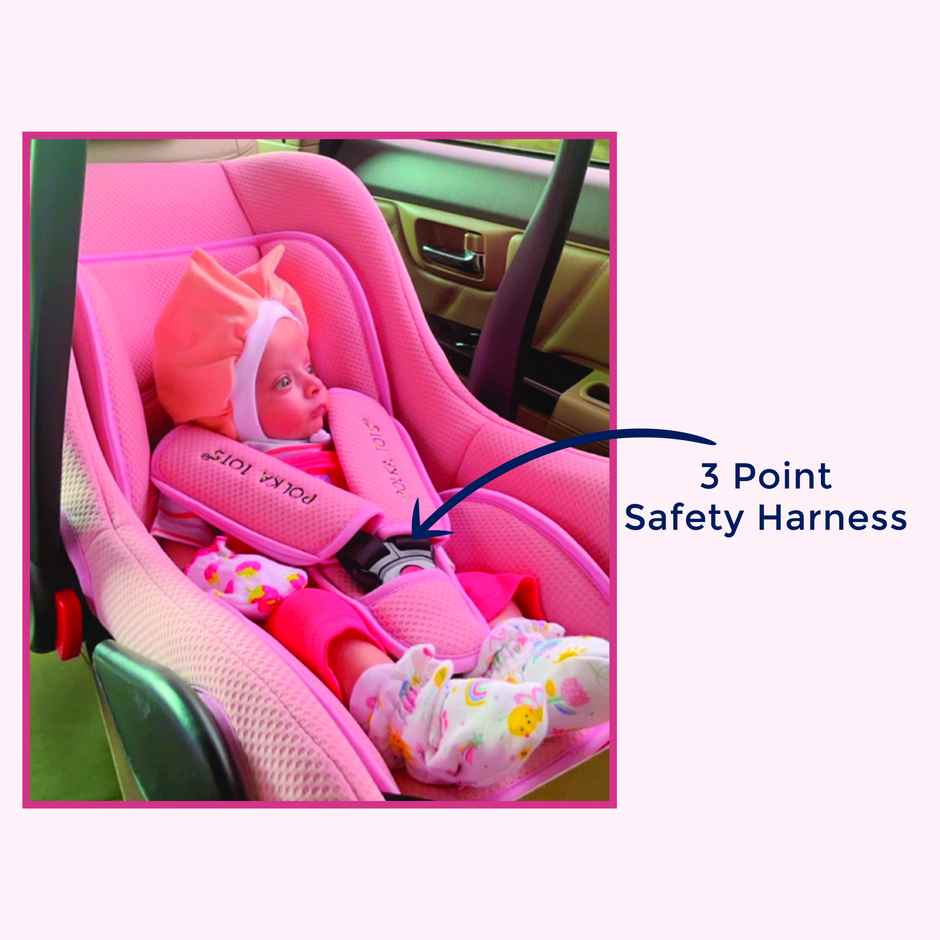 Polka Tots Baby Car Seat Pink | CSPB302