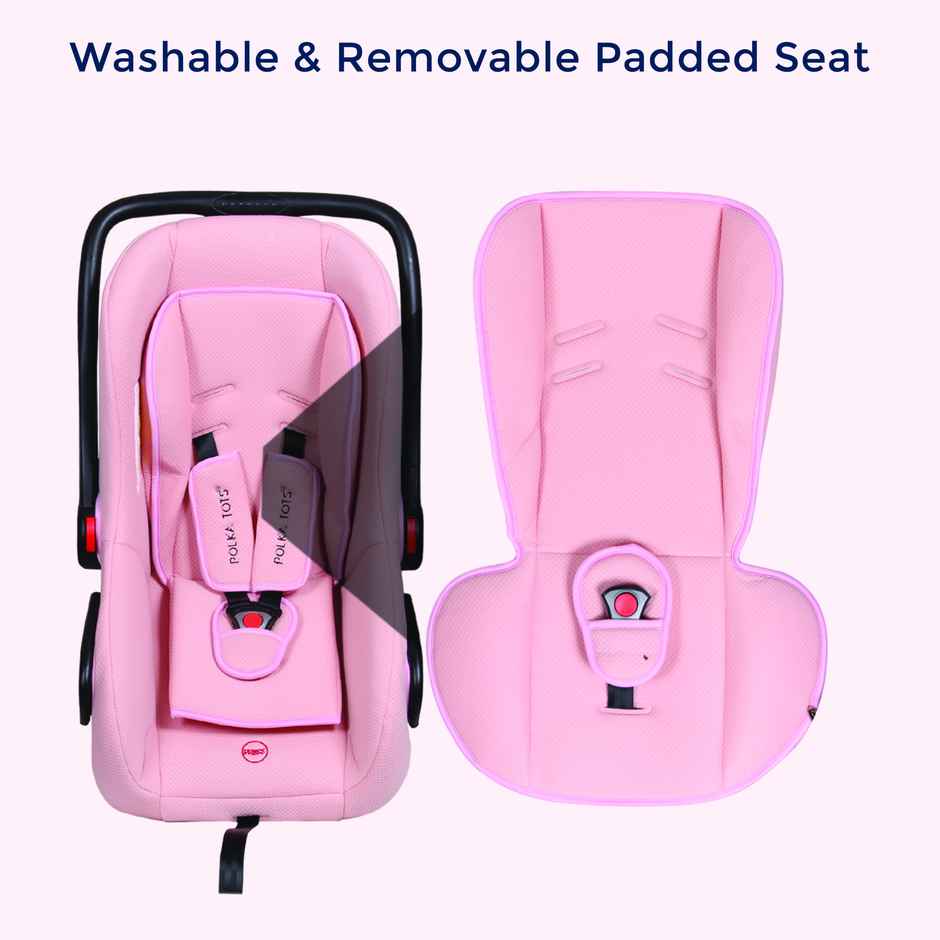 Polka Tots Baby Car Seat Pink | CSPB302