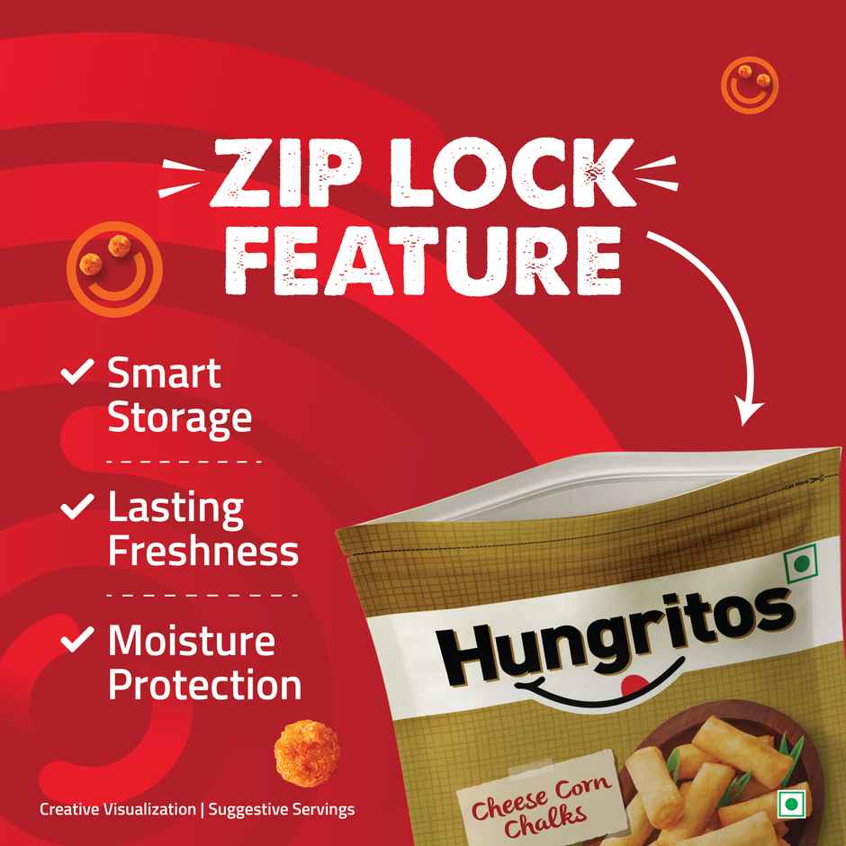 Hungritos Cheese Corn Chalks | Crispy Snack