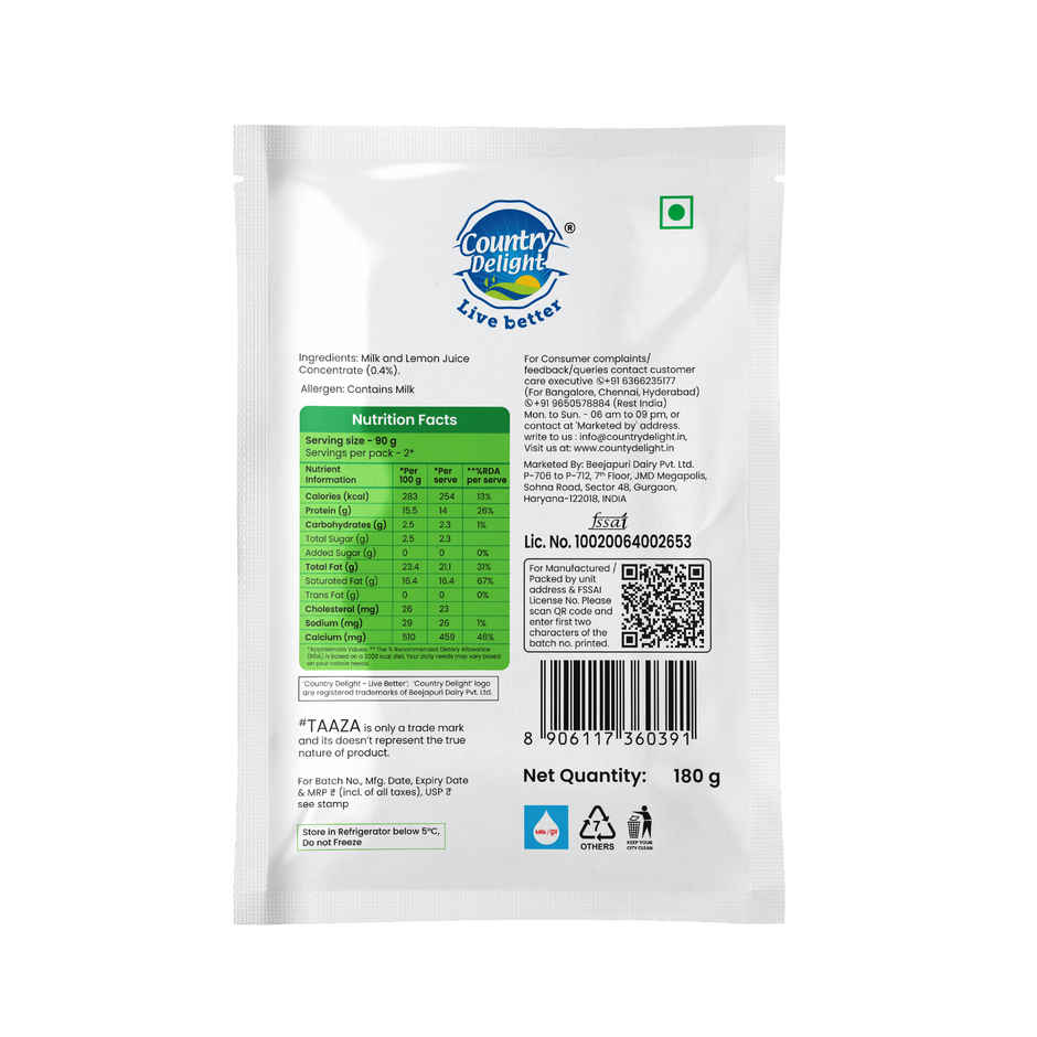 Country Delight - Taaza Paneer