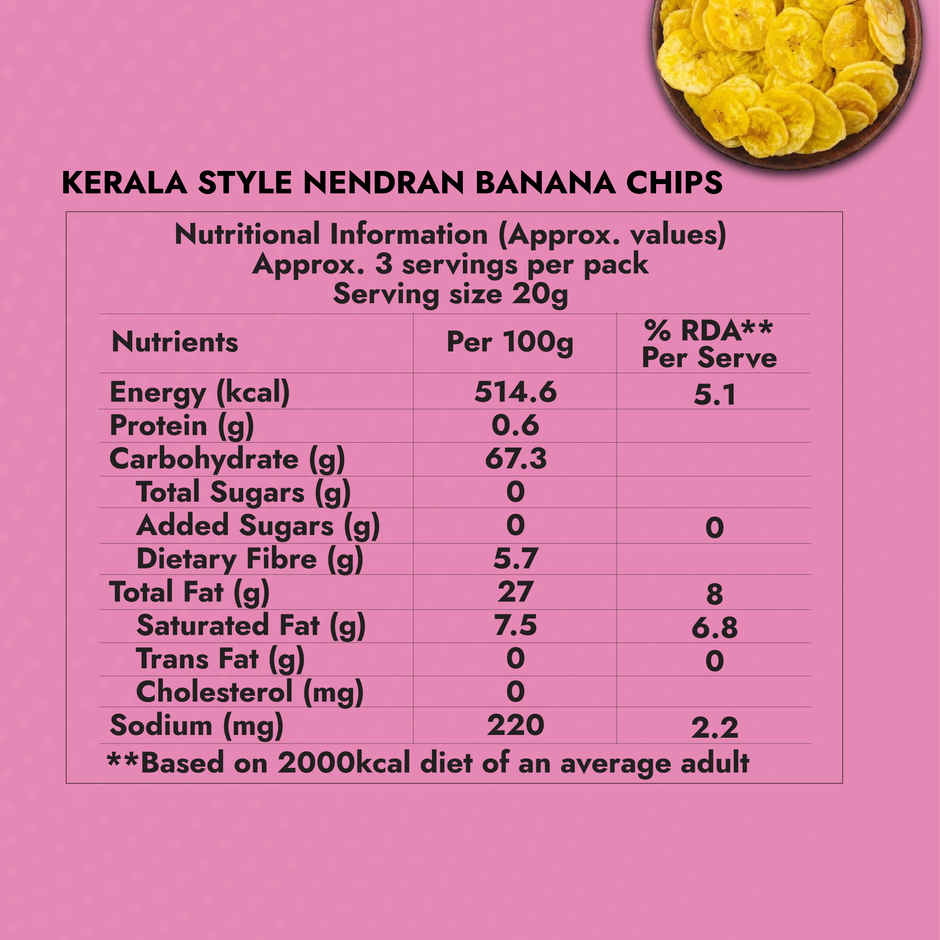 Sweet Karam Coffee Rock Salt Nendran Banana Chips - Fasting (Vrat) Special