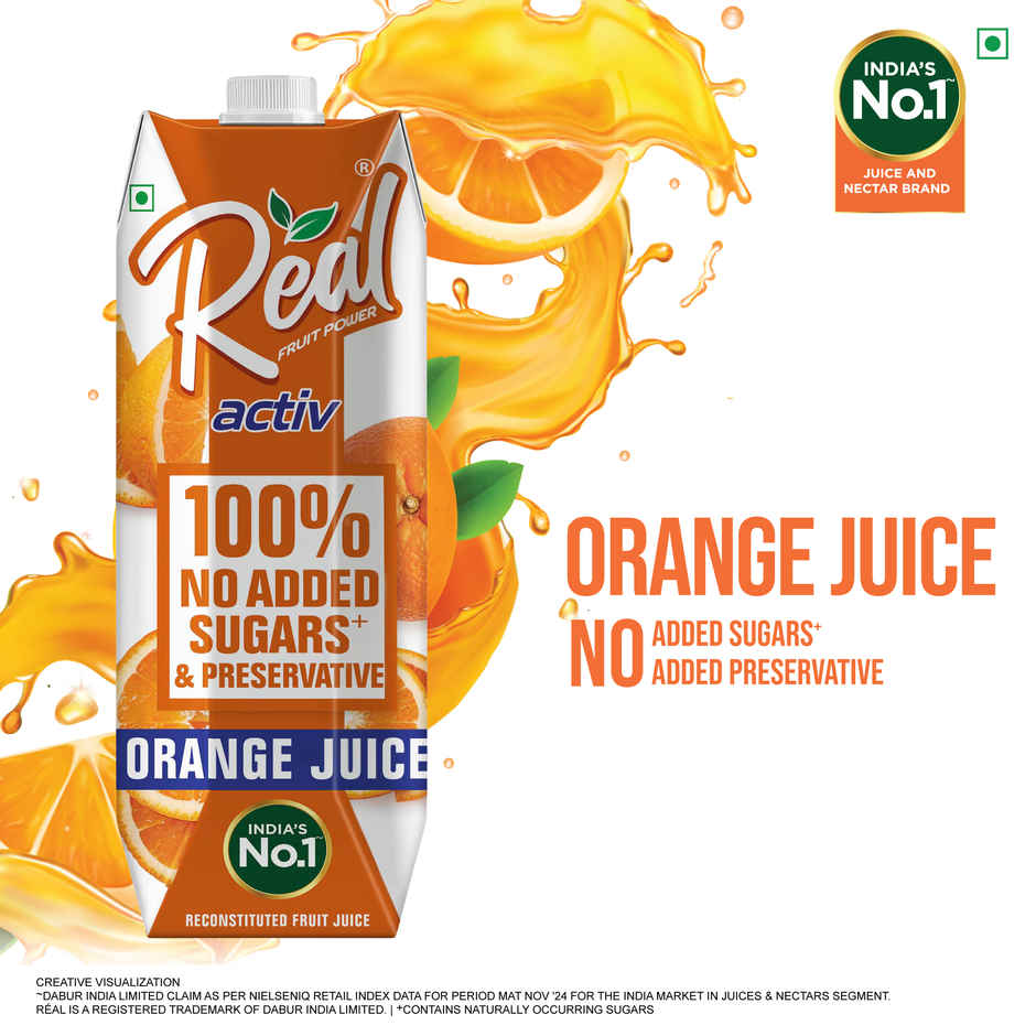 Dabur Real Activ Orange Juice | Fresh & Fruity