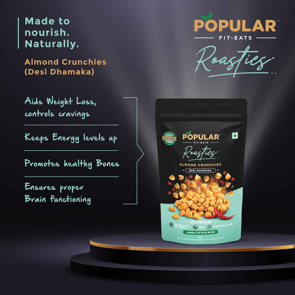 Popular Roasties Almond Crunchies | Desi Dhamaka