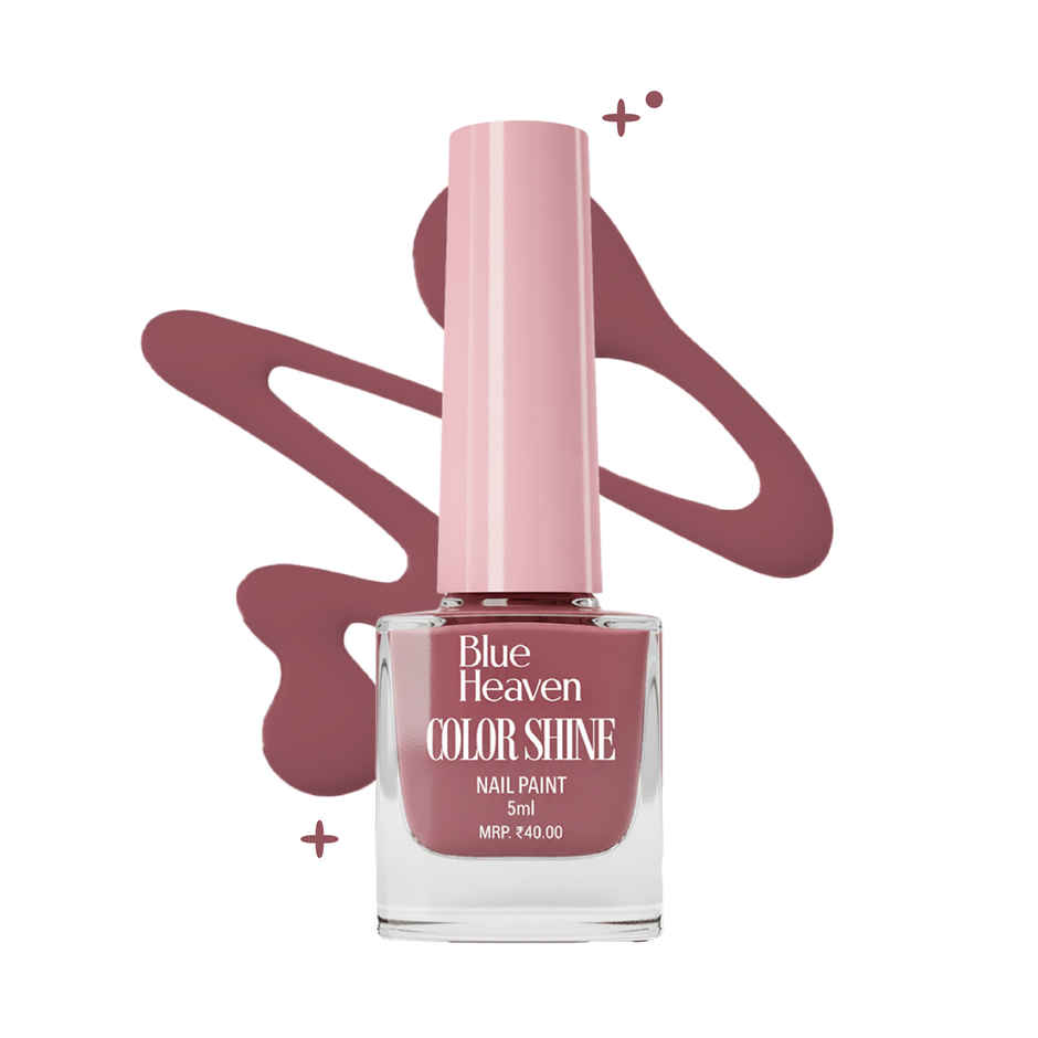 Blue Heaven Color Shine Nail Polish, Glossy Gel Finish Nail Paint | Quick Drying Formula | Shade 19