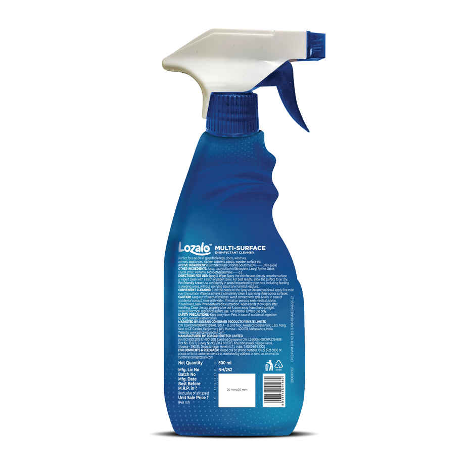 Lozalo Multi Surface Disinfectant Cleaner Spray for Pet Homes