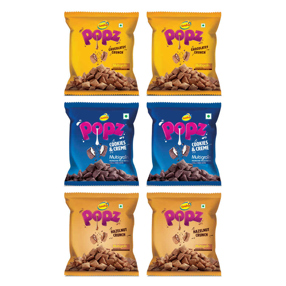 Sundrop Popz | Chocolatey Fills with 50% creme | Multigrain | Variety Pack