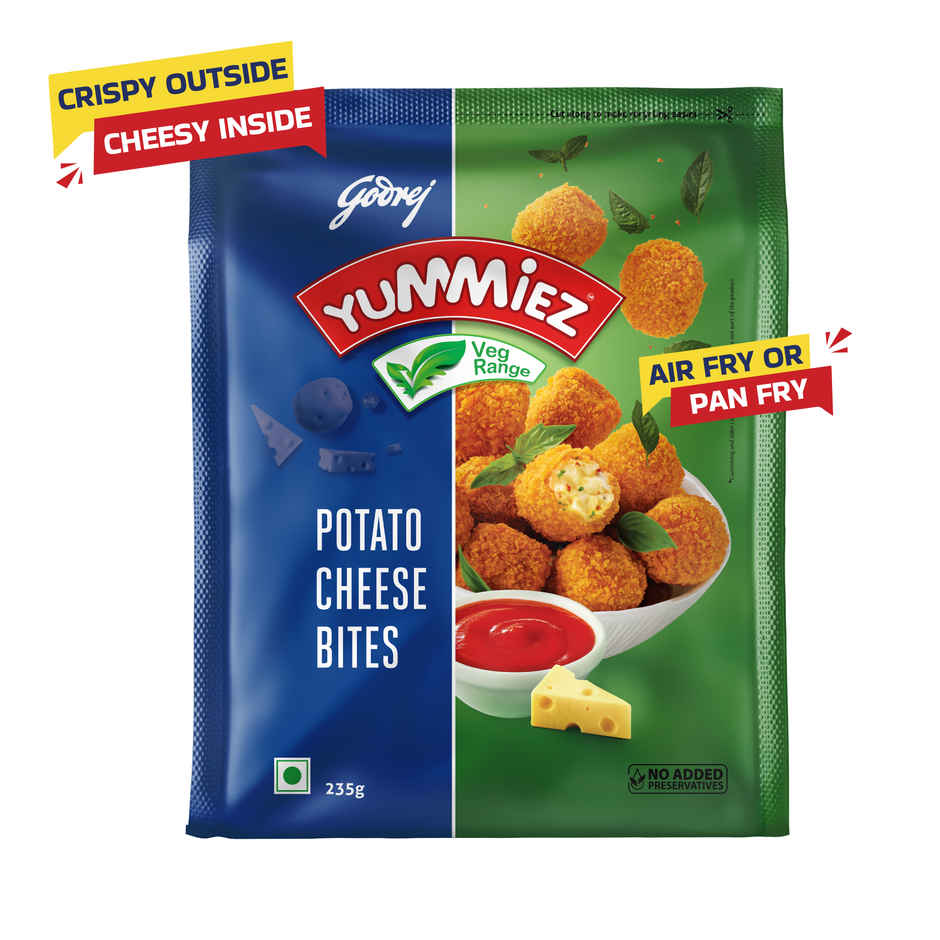 Godrej Yummiez Potato Cheese Bites | Frozen Snack | With Melting Cheese