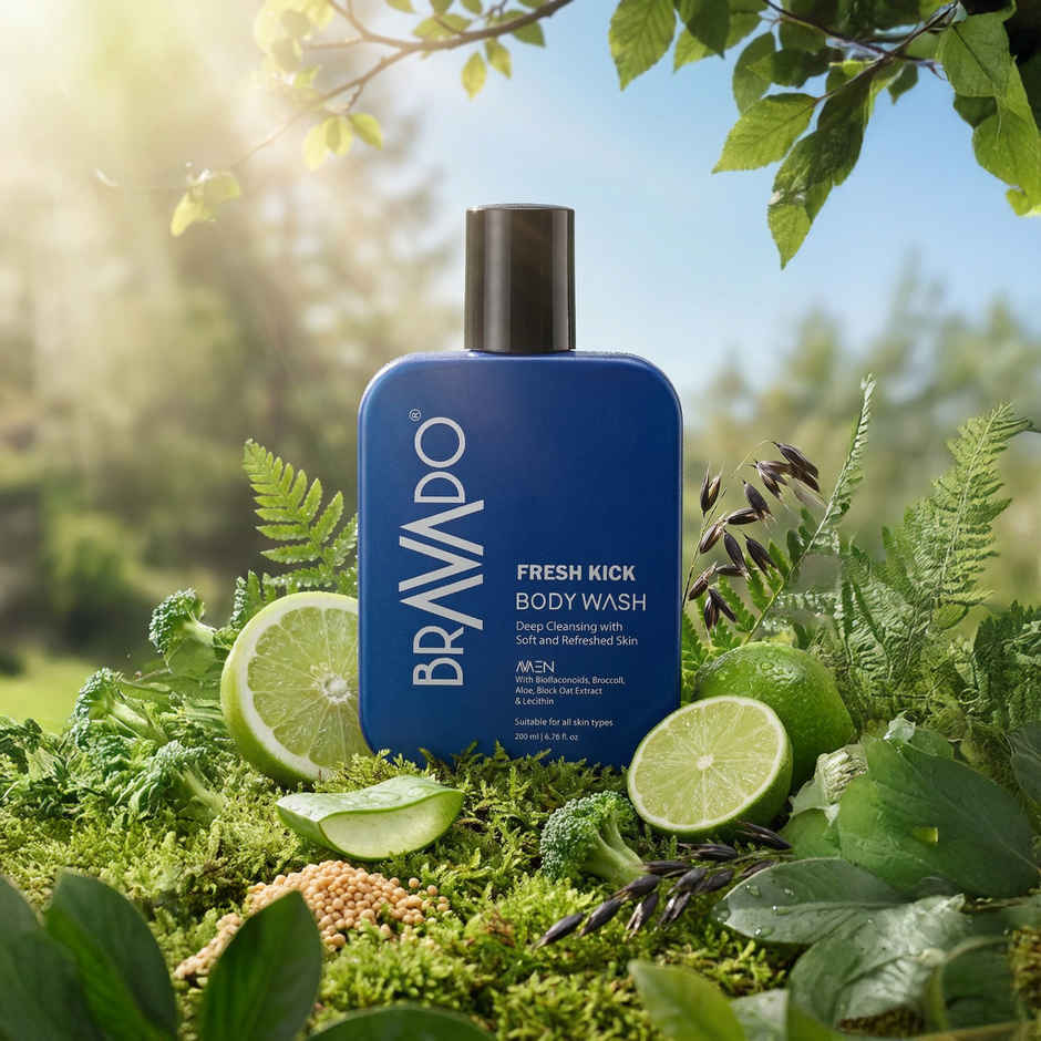 Bravado Fresh Kick Body Wash for Men | Refreshing Shower Gel, Deep Cleansing & Hydrating