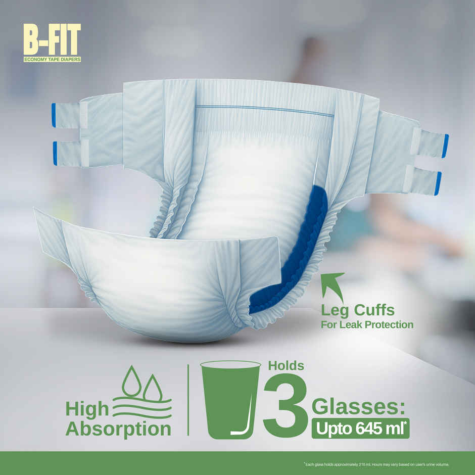 B-FIT Adult Diaper Tape | Economy Type | L | 32.68 - 59.84 inch