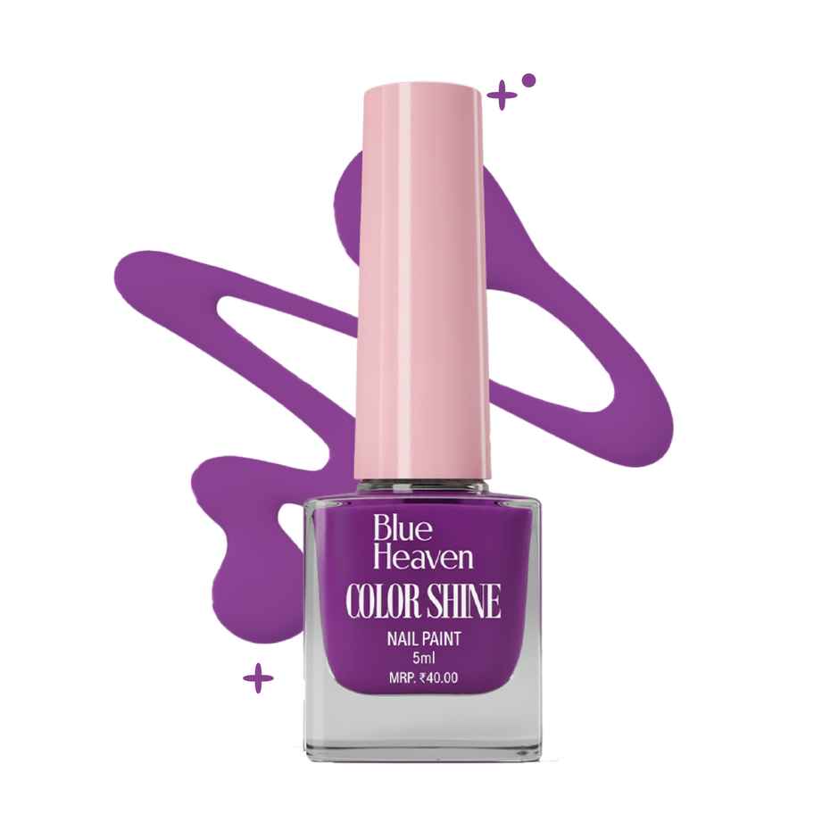 Blue Heaven Color Shine Nail Polish | Glossy Gel Finish | Quick Drying Formula | Shade 313