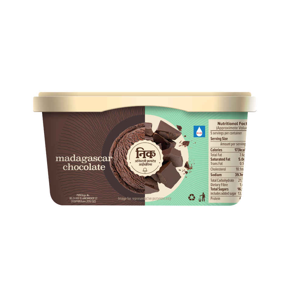 NIC Madagascar Ice Cream Tub | Preservative Free | No Artificial Flavors