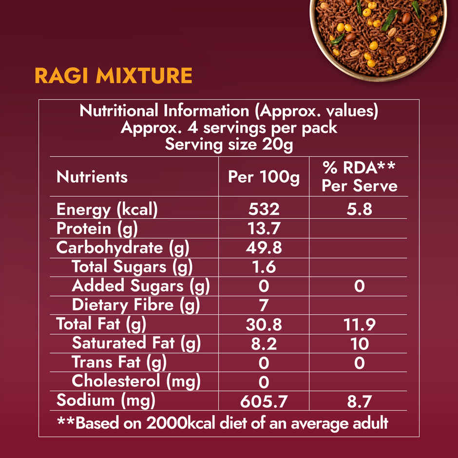 Sweet Karam Coffee Ragi Mixture Namkeen - No Palm Oil