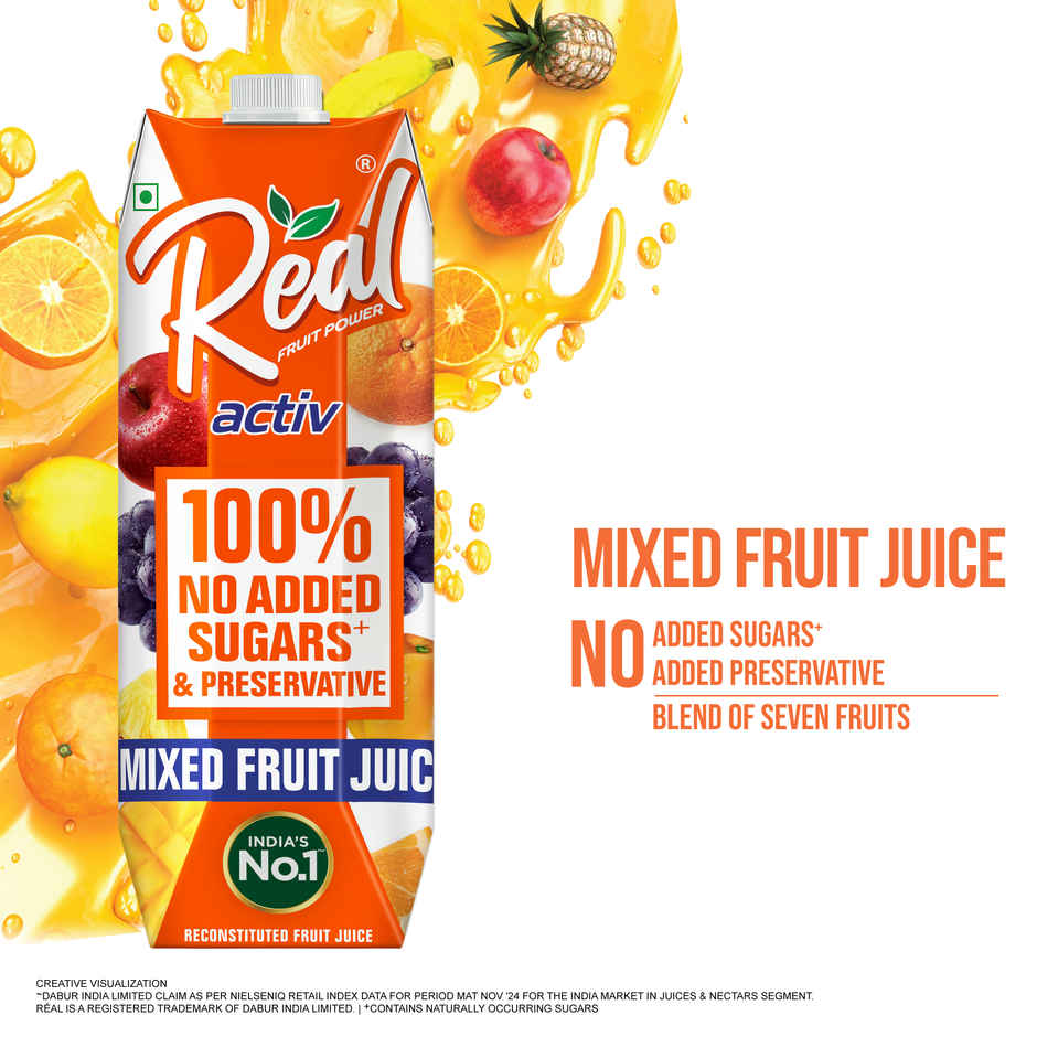 Real Activ Mixed Fruit Juice | No Added Sugars & Preservatives