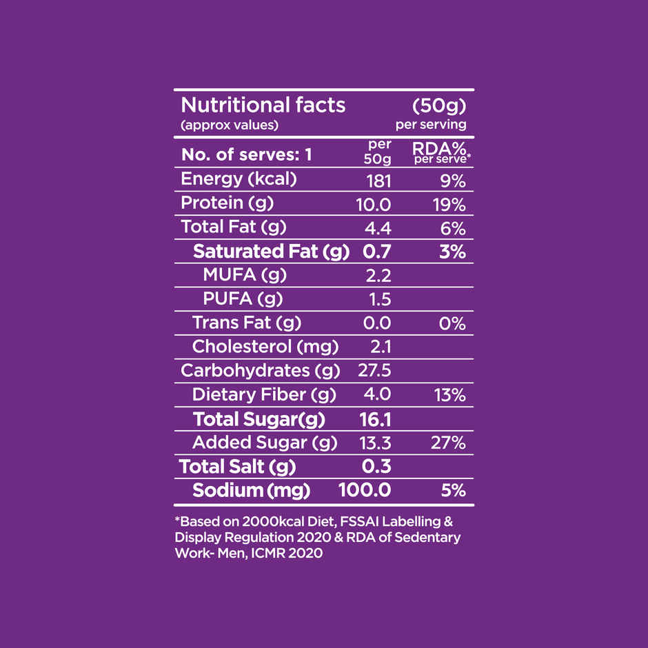 Yoga Bar 10g Protein Bar, Blueberry Blast, Date Sweetened, Raw Cold Pressed