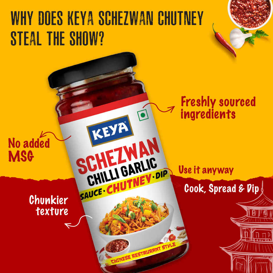 Keya Schezwan Chilli Garlic Chutney