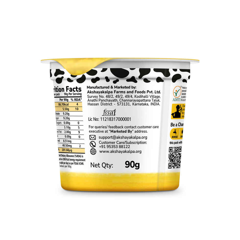 Akshayakalpa Organic Greek Yogurt - Mango