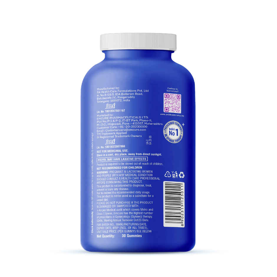 Arth By Emcure Melatonin Gummies | Sleep Gummies (Cranberry) with L-Theanine & Chamomile