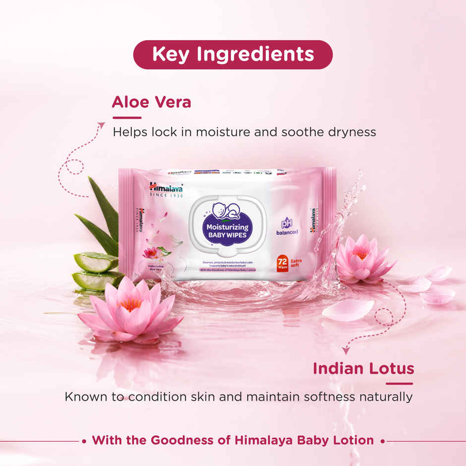 Himalaya Moisturizing Baby Wipes with Lid