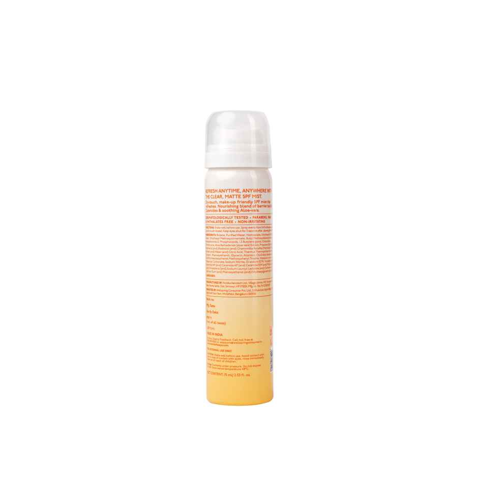 Asaya Air Light Mist Sunscreen spray for Face & Body SPF 50 PA+++,No white cast & makeup friendly
