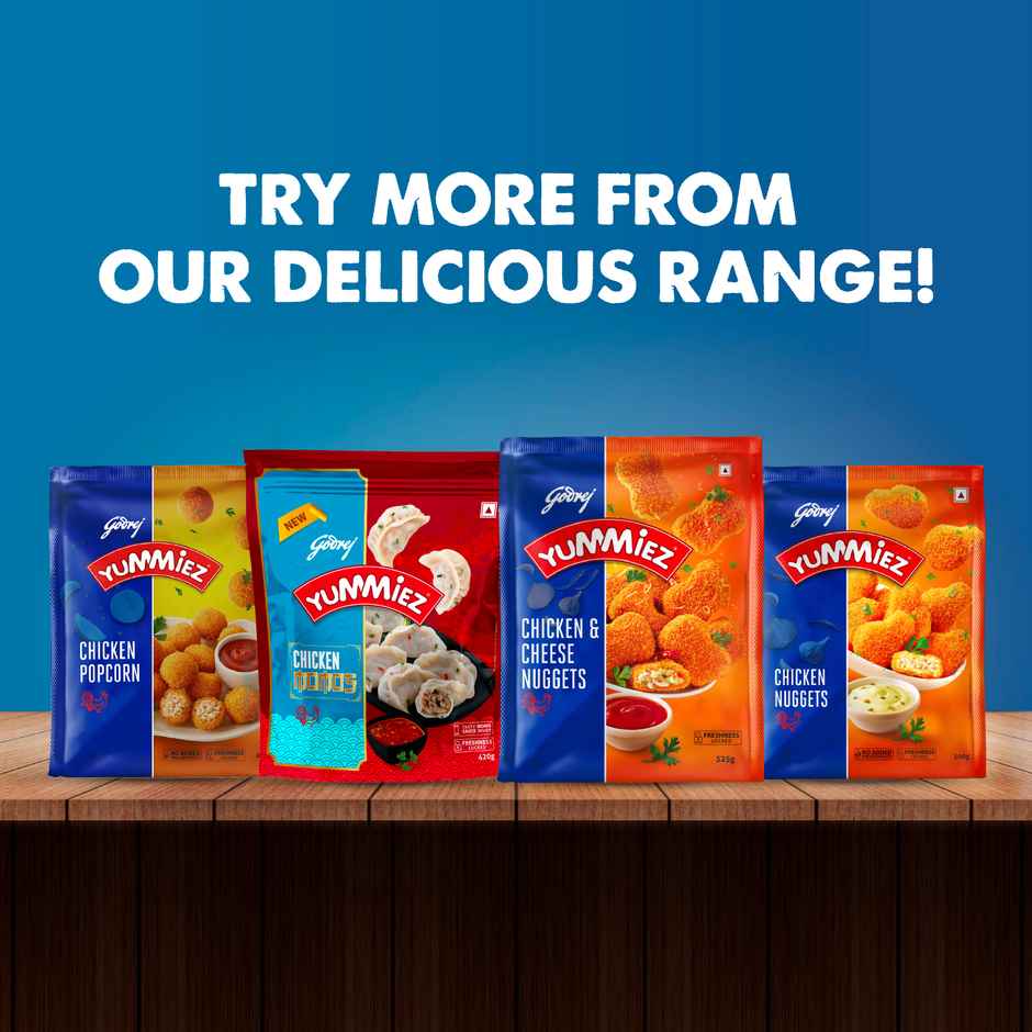 Godrej Yummiez Hot & Crispy Chicken Bites | Frozen Snack | Free atomic sauce