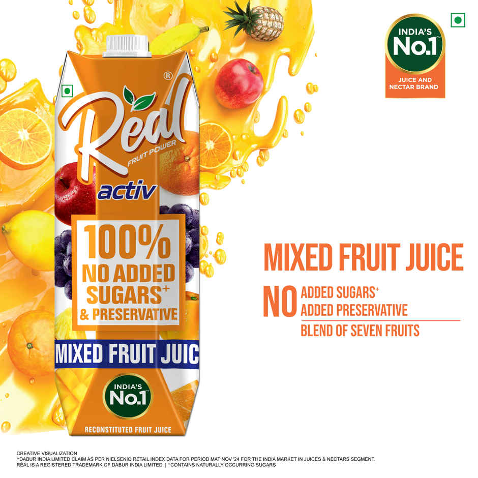 Dabur Real Activ Mixed Fruit Juice | Fruity & Refreshing