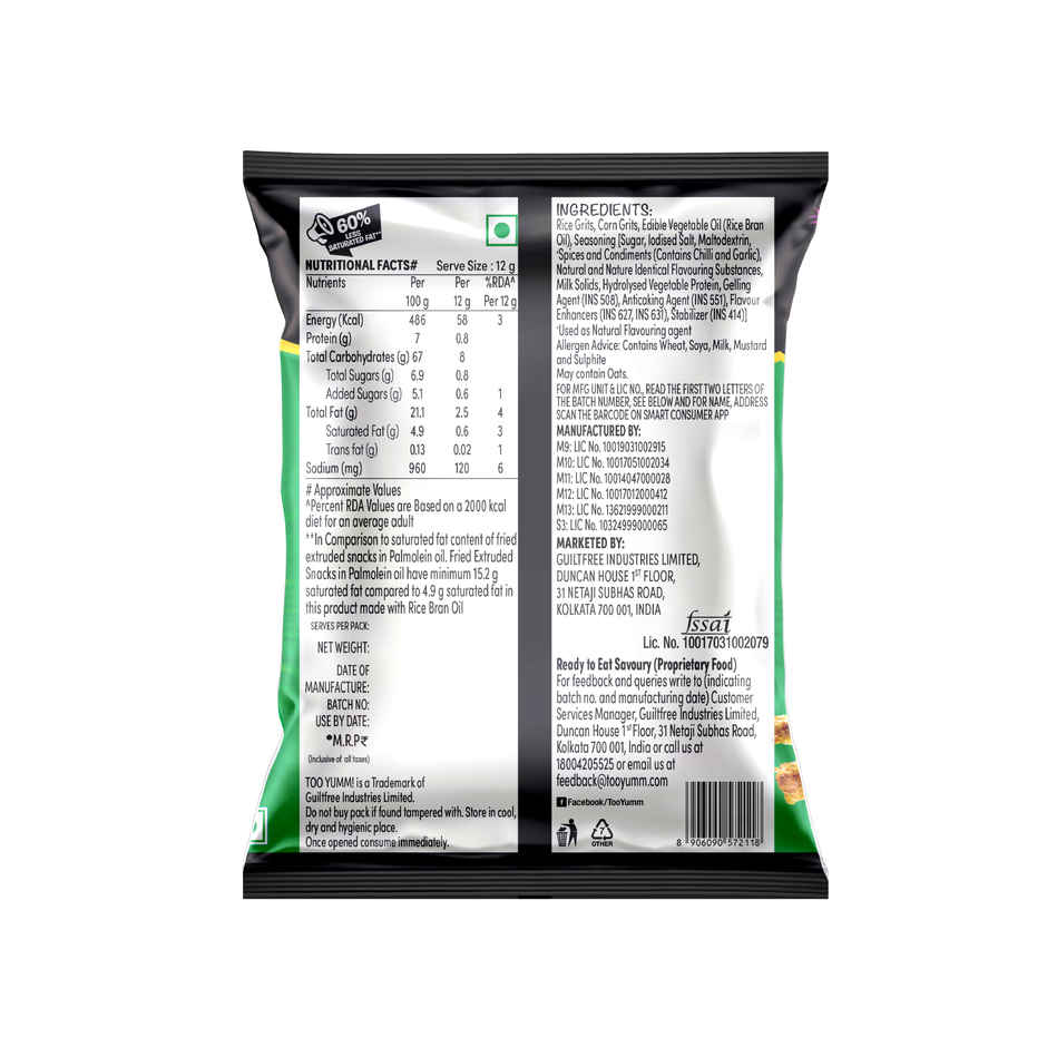 Too Yumm! Karare Chilli Achari Flavour | Tangy | No Palm Oil Crisps Combo