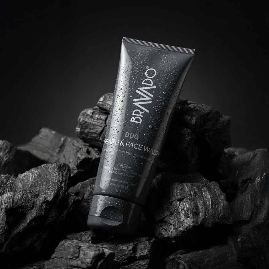 Bravado Duo Beard & Face Wash for Men | 2-in-1 Beard Shampoo, Face Cleanser & Oil Control