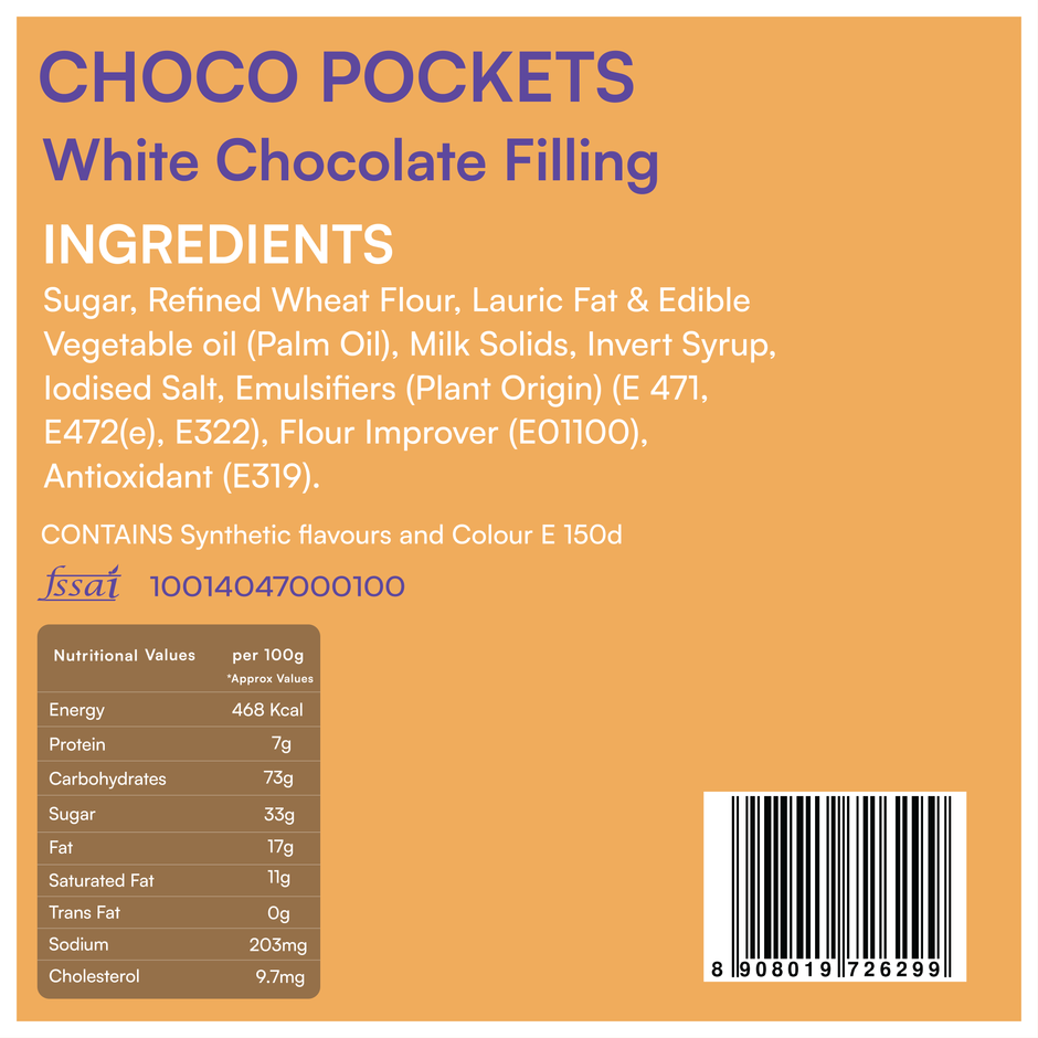 Nova Nova Choco Pockets White Chocolate Pack of 4