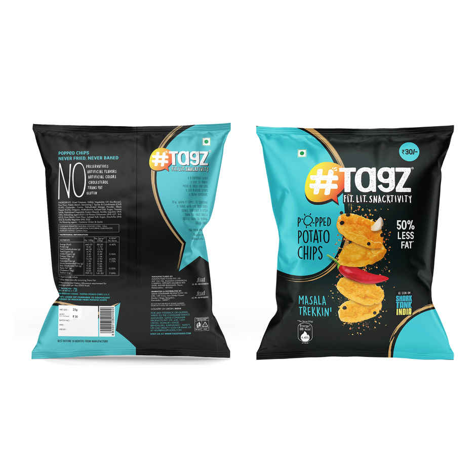 Tagz Popped Potato Chips - Masala Trekkin